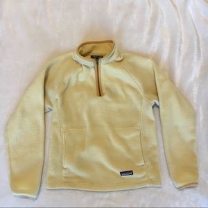 Yellow Patagonia Quarter Zip Fleece